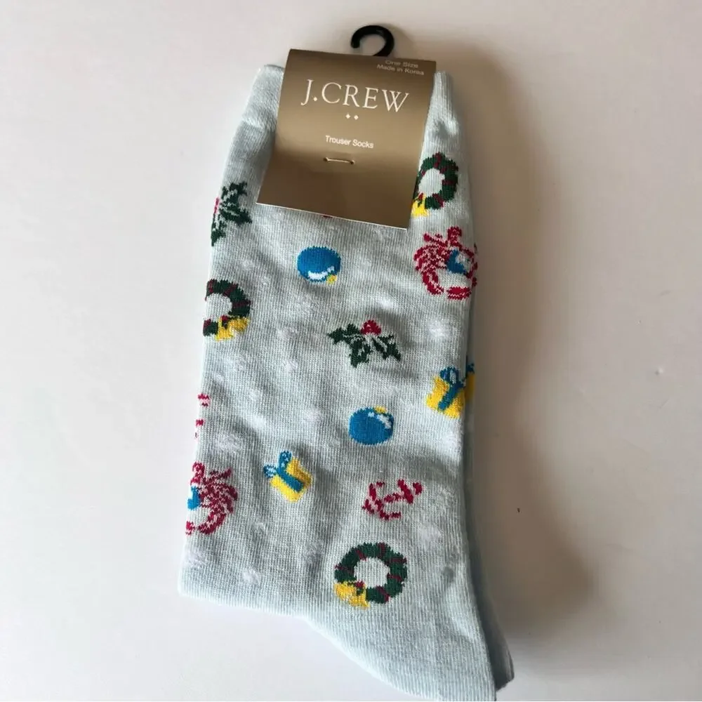 J.Crew Trouser Holiday Style Socks One Size NWT